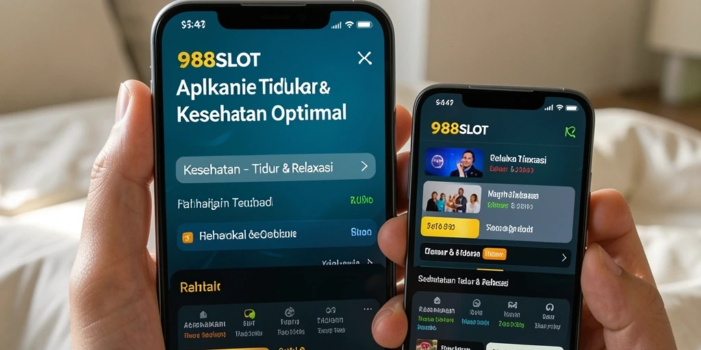 Antarmuka aplikasi 988SLOT yang menenangkan dan mudah digunakan.