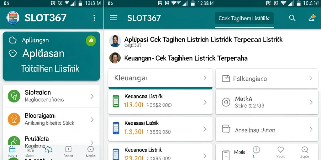 Tampilan antarmuka SLOT367 untuk cek tagihan listrik yang mudah digunakan.