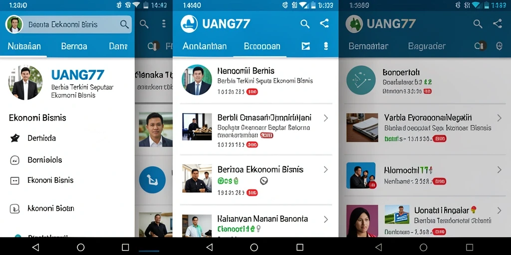 Antarmuka UANG77 yang informatif dan user-friendly.