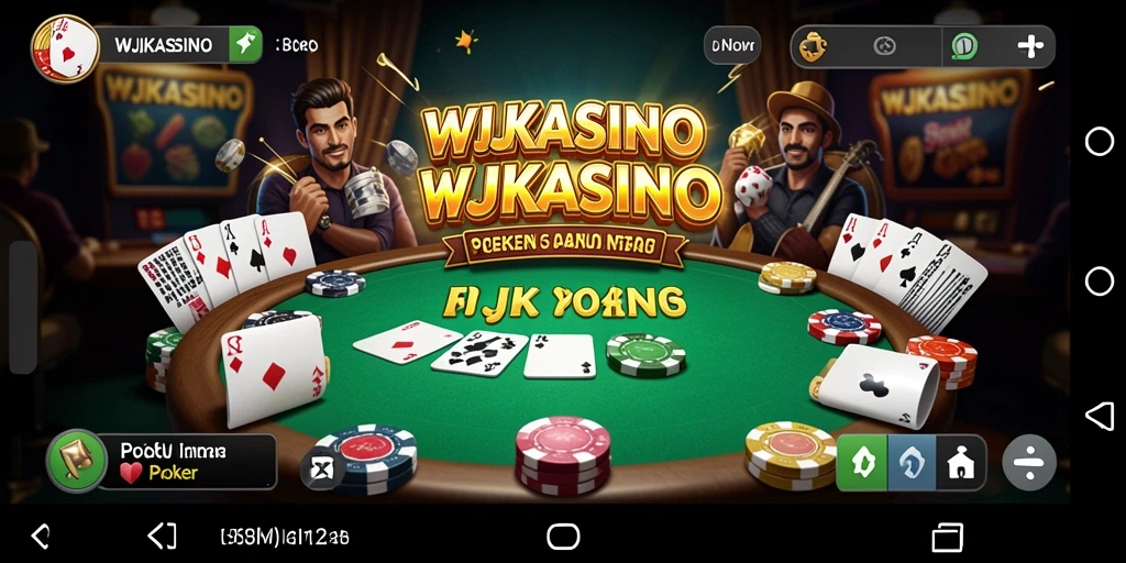 Tampilan antarmuka dan fungsi permainan Poker WJKASINO yang menarik.